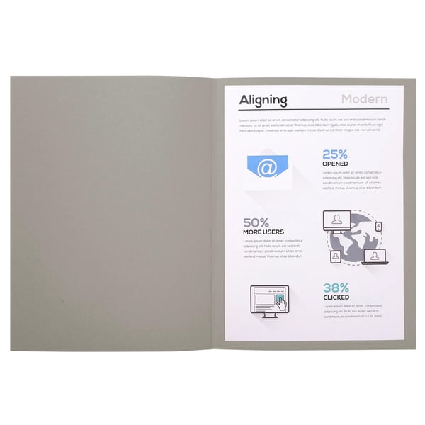 Exacompta 5x Pakke med 100 Omslagsmapper Forever A4 220gsm - Grå 410009E