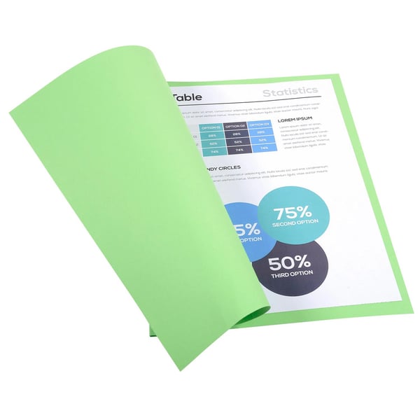 Exacompta 5x Pakke med 100 Omslagsmapper Forever A4 220gsm - lyse-grøn 410013E