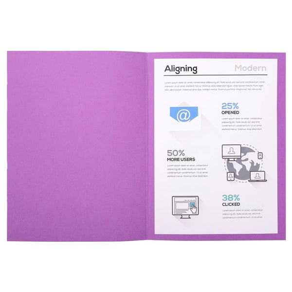 Exacompta 5x Pakke med 100 Omslagsmapper Forever A4 220gsm - Lilac 410016E