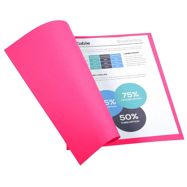 Exacompta 5x Pakke med 100 Omslagsmapper Forever A4 220gsm - Fuchsia 410020E