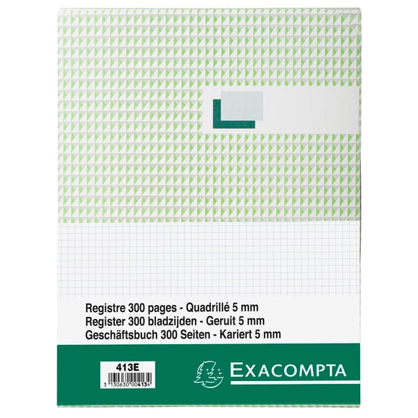 Exacompta BOG MED HÅRD RYG A4 300 SIDER 5/5 - Sort 413E