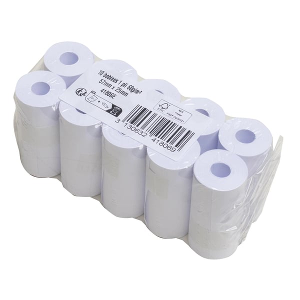 Exacompta 30x Rulle til lommeregner 57x25x0x6,5 - hvid 41806E