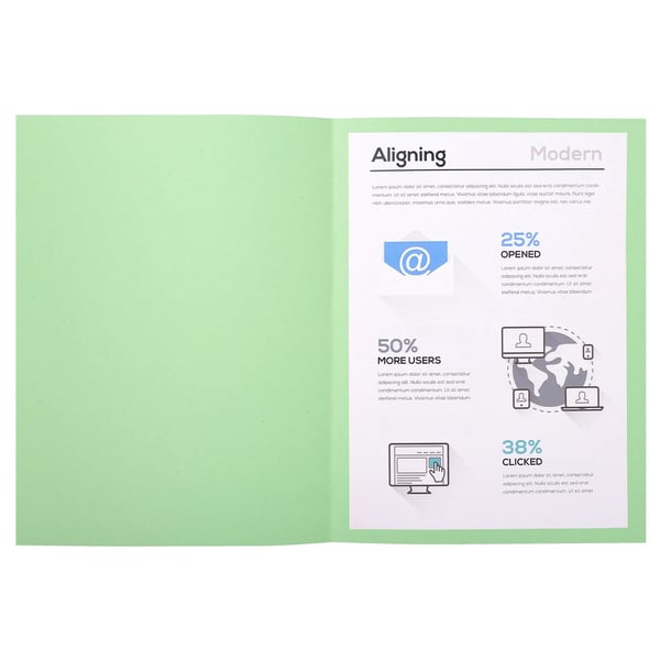 Exacompta 5x Forever Omslagsmapper 170gsm 24x32cm - grønne eng 420004E