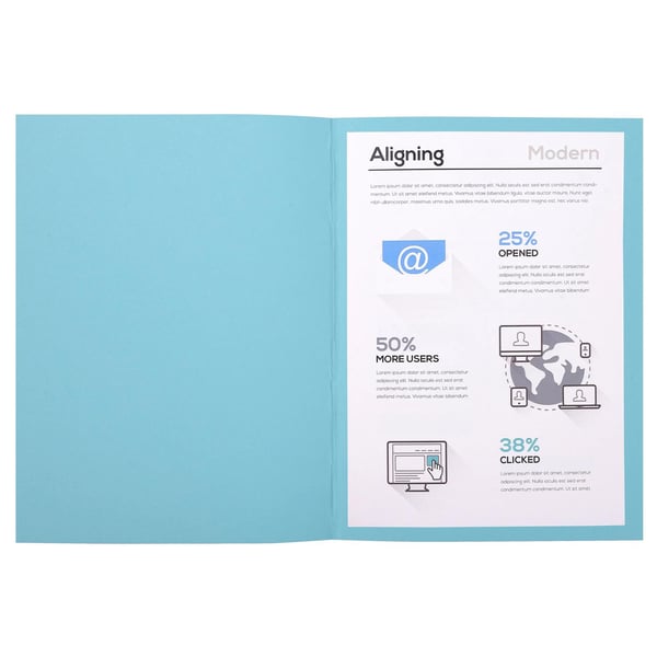Exacompta 5x Forever Omslagsmapper 170gsm 24x32cm - Lyseblå 420006E