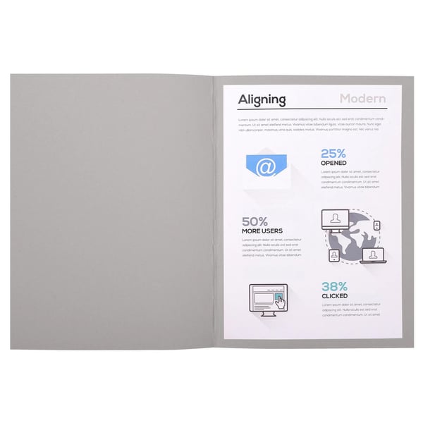 Exacompta 5x Forever Omslagsmapper 170gsm 24x32cm - Grå 420009E