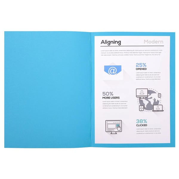 Exacompta 5x Forever Omslagsmapper 170gsm 24x32cm - Lyseblå 420010E