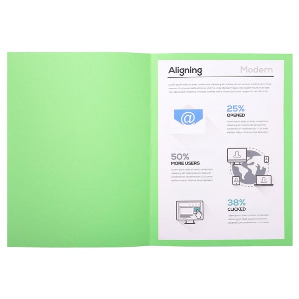 Exacompta 5x Forever Omslagsmapper 170gsm 24x32cm - lyse-grøn 420013E