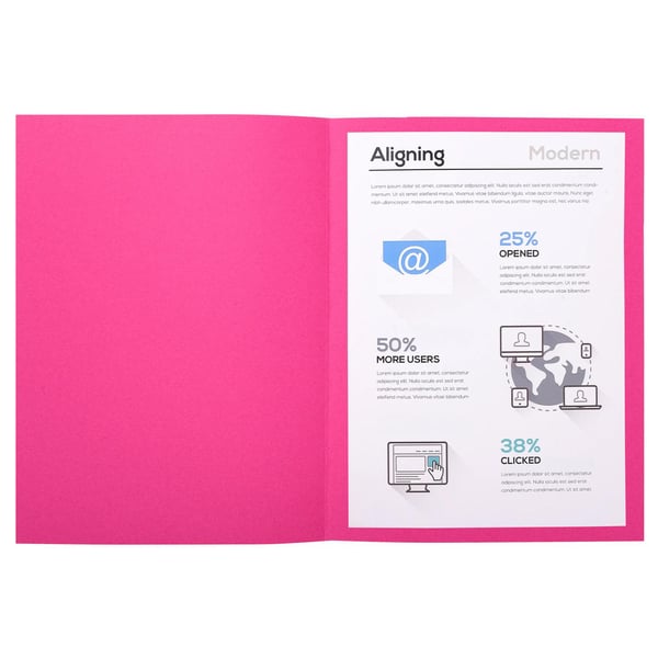 Exacompta 5x Forever Omslagsmapper 170gsm 24x32cm - Fuchsia 420020E