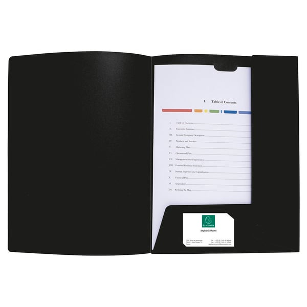 Exacompta 30x PRAESENTATIONSMAPPE BLØDT POLYPROPYLEN KREA COVER - A4 - Sort 43501E