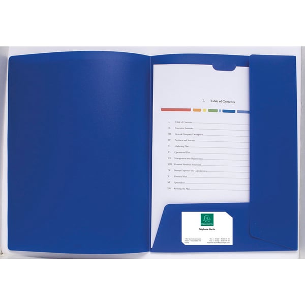 Exacompta 30x PRAESENTATIONSMAPPE BLØDT POLYPROPYLEN KREA COVER - A4 - Blå 43502E
