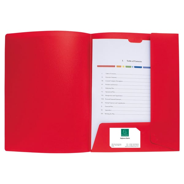 Exacompta 30x PRAESENTATIONSMAPPE BLØDT POLYPROPYLEN KREA COVER - A4 - Rød 43503E