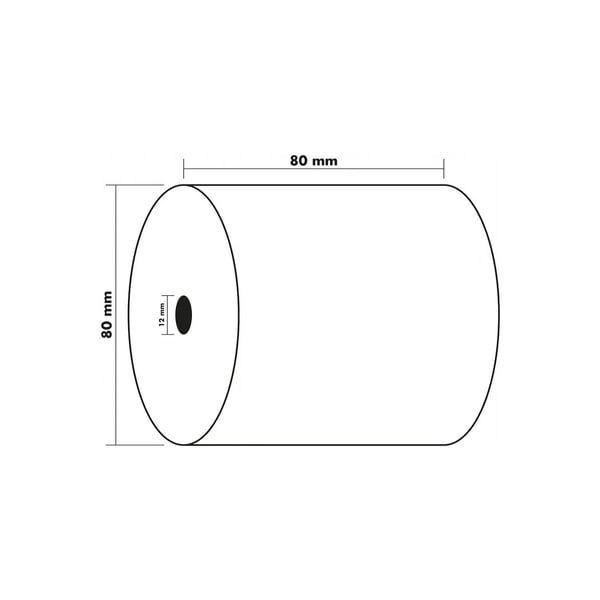 Exacompta 30x kvitteringsruller til kasseapparater, termisk, 55g, 80x80, BPA-fri - hvid 43706SE