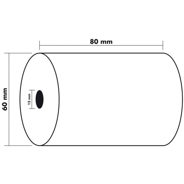 Exacompta 30x Ruller til vaegte 80x60x12x44 - hvid 43804E