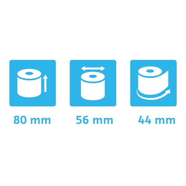 Exacompta 30x Ruller til vaegte 80x60x12x44 - hvid 43804E