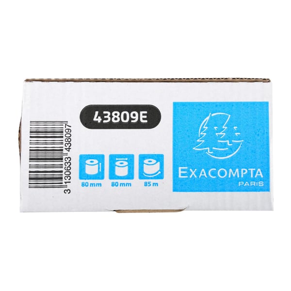 Exacompta 30x Ruller til kasseapparat 80x80x12x85 - hvid 43809E