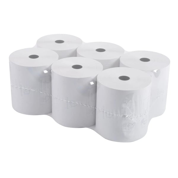 Exacompta 48x Kvitteringsrulle 1ply 55g 80x80mm BPA-fri (pakke med 6) - hvid 43821E