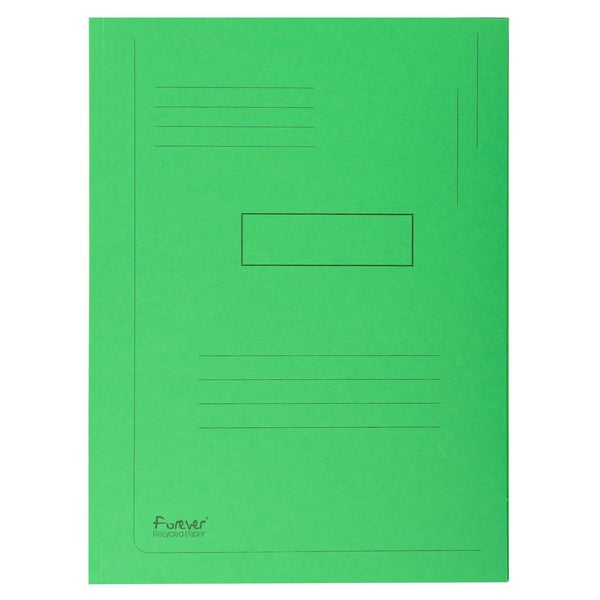 Exacompta 50x Forudtrykt mappe med 2 flapper Forever® 290gsm - 24x32cm - assorterede farver 445000E