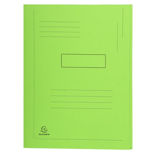 Exacompta 50x Forudtrykt mappe med 2 flapper Forever® 290gsm - 24x32cm - assorterede farver 445000E