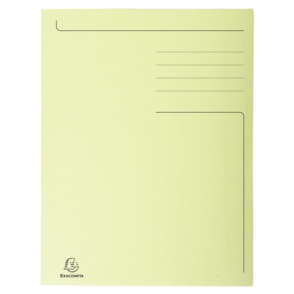 Exacompta 50x Forudtrykt 3-klapmappe 280gsm Forever® - 24x32cm - assorterede farver 448000E