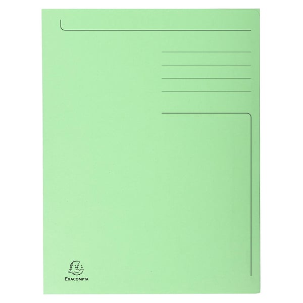 Exacompta 50x Forudtrykt 3-klapmappe 280gsm Forever® - 24x32cm - assorterede farver 448000E