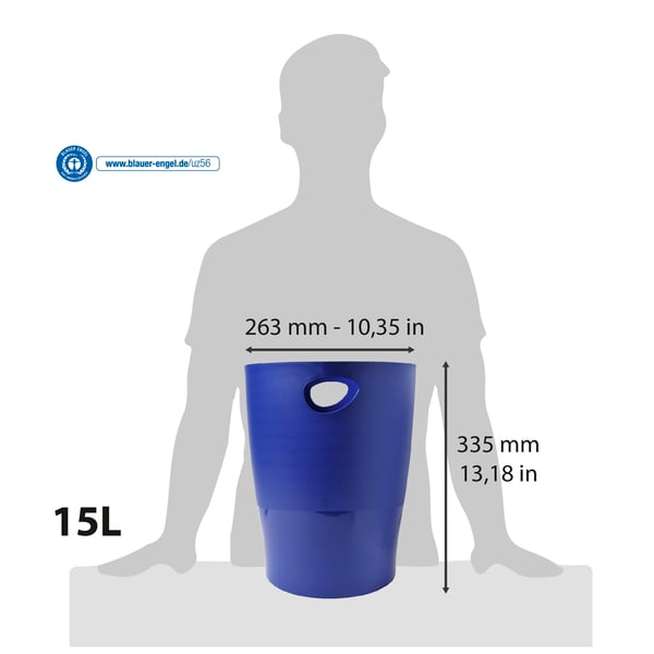 Exacompta 8x ECOBIN Economy affaldsspand til genbrugspapir - blå nat 453104D