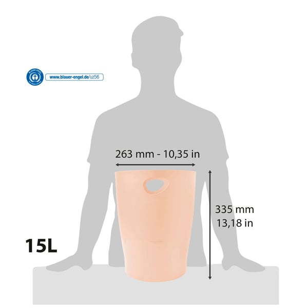 Exacompta 8x ECOBIN Papirkurv til affaldspapir Aquarel - Koral 45361D
