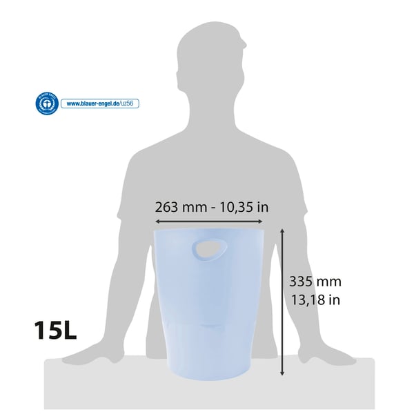 Exacompta 8x ECOBIN Papirkurv til affaldspapir Aquarel - lyseblå 45362D