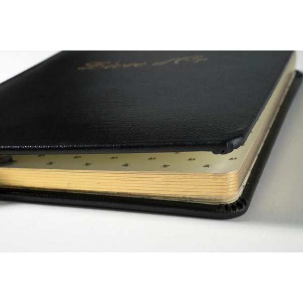 Exacompta gaestebog i laeder Livre D'or (fransk omslag) - Sort 4711E