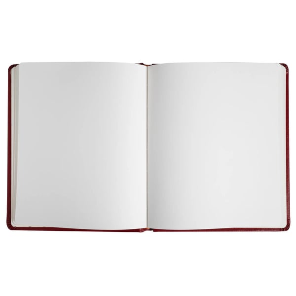 Exacompta gaestebog i laeder Livre D'or (fransk omslag) - Rød 4715E
