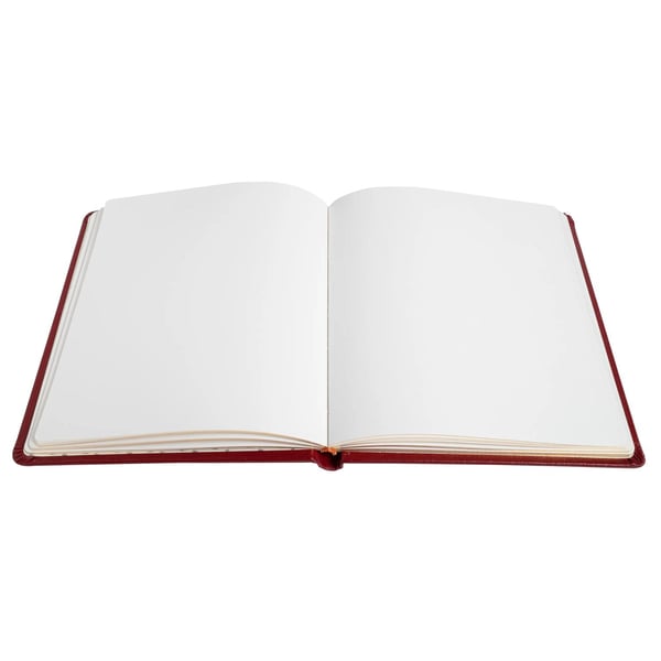 Exacompta gaestebog i laeder Livre D'or (fransk omslag) - Rød 4715E