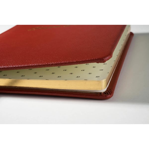 Exacompta gaestebog i laeder Livre D'or (fransk omslag) - Rød 4715E