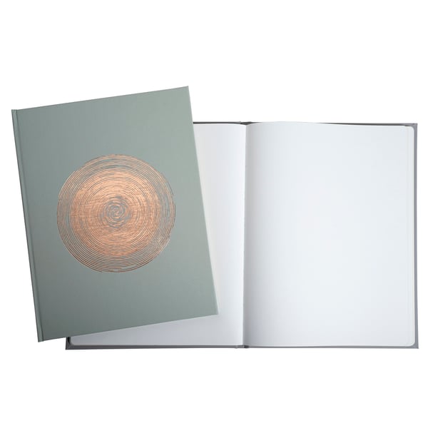 Exacompta 100 sider guldkantet gaestebog Ellipse - Grøn 47982E