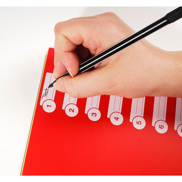 Exacompta 15x PP Dividers, A4, 12 dele - assorterede farver 4912E