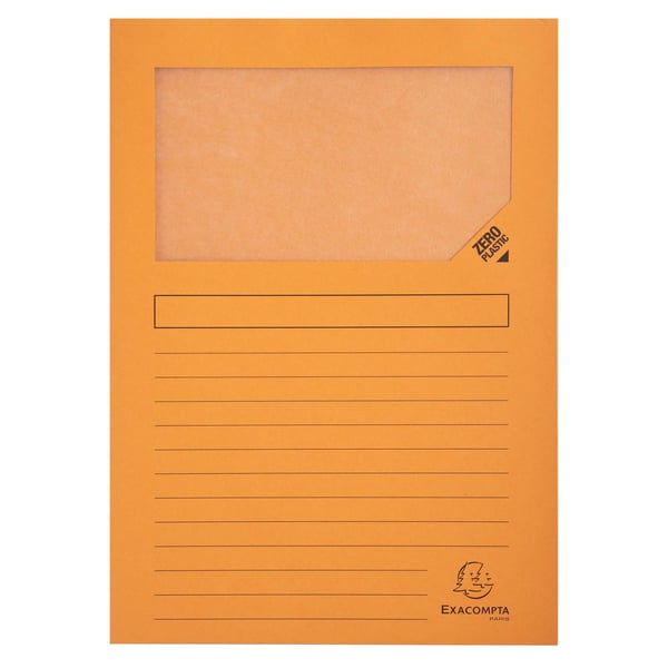 Exacompta 8x Forever Recycled Window Folders (pakke 50) - assorterede farver 50000E