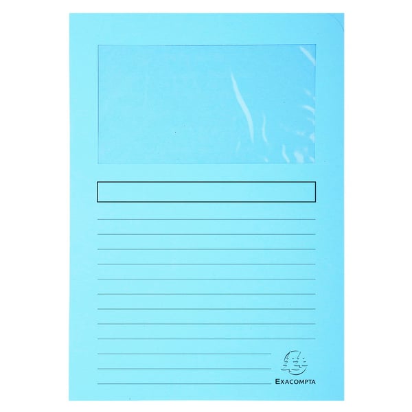 Exacompta Pakke med 100 vinduesmapper SUPER 160gsm - 22x31cm - assorterede farver 50150E