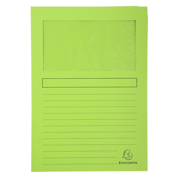 Exacompta 16x Pakke med 25 vinduesmapper Forever 120gsm - pastel asst- 22x31cm - assorterede farver 50260E