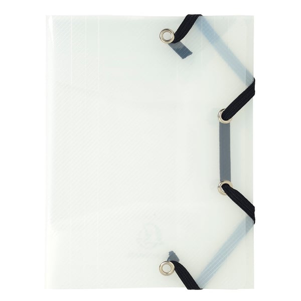 Exacompta 25x Exacmpta Crystal PP elastikmapper med 3 klapper, 12x16cm, assorteret - assorterede farver 50700E