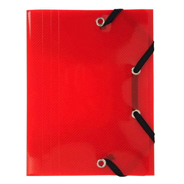Exacompta 25x Exacmpta Crystal PP elastikmapper med 3 klapper, 12x16cm, assorteret - assorterede farver 50700E