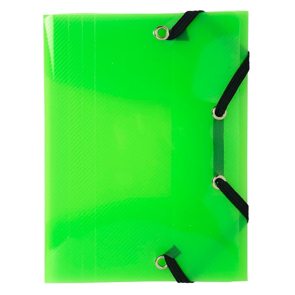Exacompta 25x Exacmpta Crystal PP elastikmapper med 3 klapper, 12x16cm, assorteret - assorterede farver 50700E