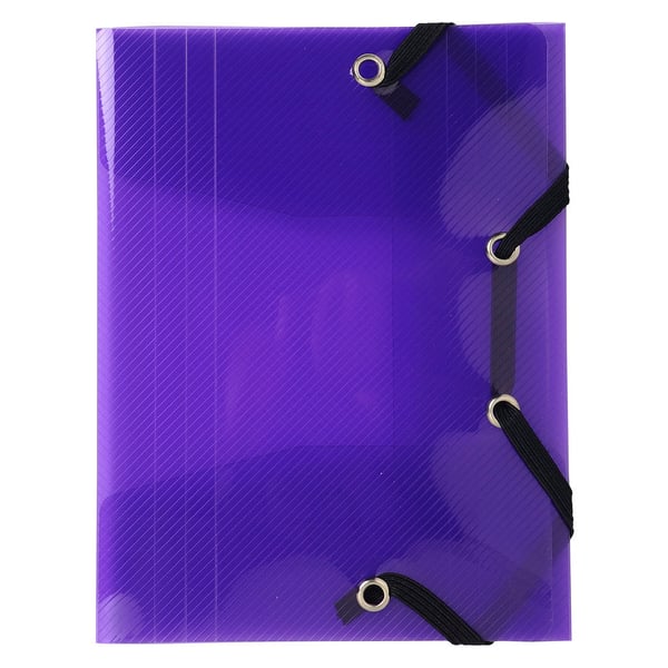 Exacompta 25x Exacmpta Crystal PP elastikmapper med 3 klapper, 12x16cm, assorteret - assorterede farver 50700E