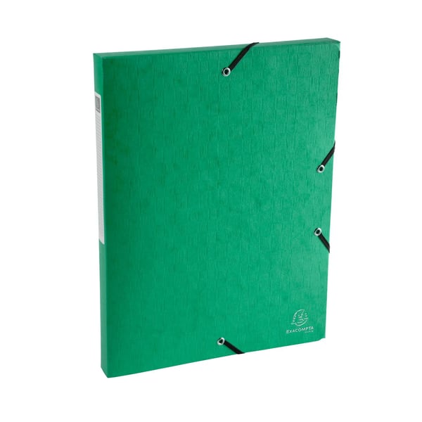 Exacompta 10x Scotten Mappe med elastik 25mm ryg - assorterede farver 50710E
