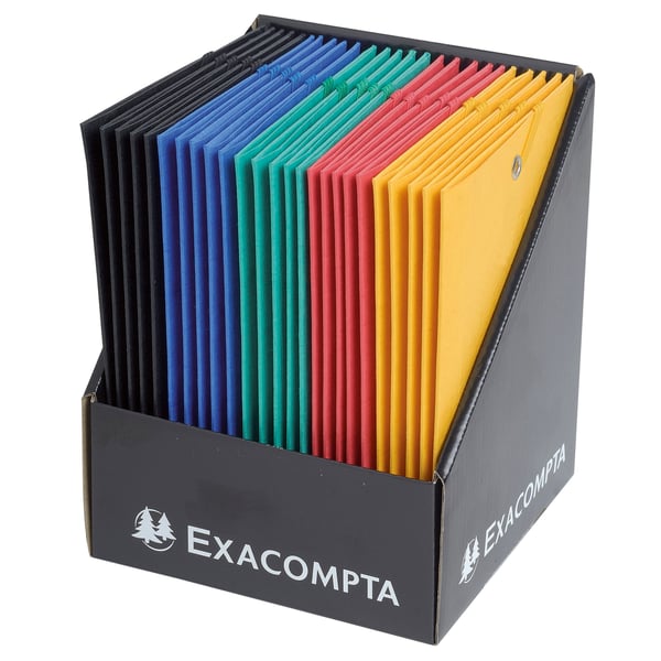 Exacompta 25x Scotten elastikmappe (3-klap) A6 - assorterede farver 50750E