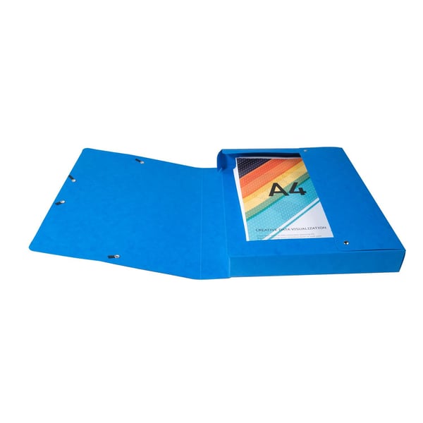 Exacompta 10x Scotten elastisk arkiveringsboks (40mm ryg) - assorterede farver 50810E