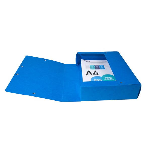 Exacompta 6x Arkivboks af prespap 600g A4 80mm rygrad - Blå 50832E