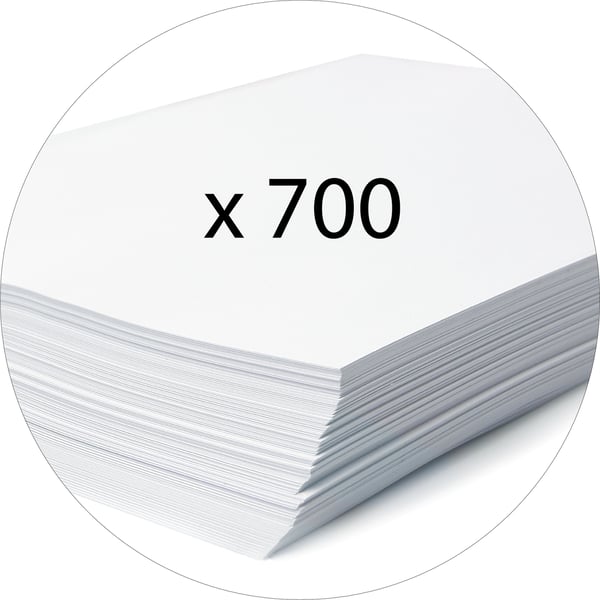 Exacompta 6x Arkivboks af prespap 600g A4 80mm rygrad - Grøn 50833E