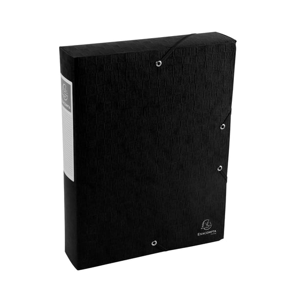 Exacompta 10x Scotten elastisk arkiveringsboks med elastik (60 mm rygrad) - assorterede farver 50910E