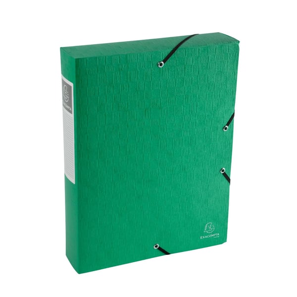 Exacompta 10x Scotten elastisk arkiveringsboks med elastik (60 mm rygrad) - assorterede farver 50910E