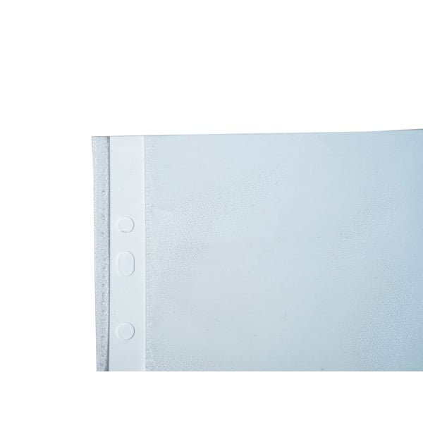 Exacompta 10x perforerede lommer/plastoversigter (A4) kornede Economy PP 38 mikron (pose med 100 stk.) - gennemskinnelig krystal 5111E
