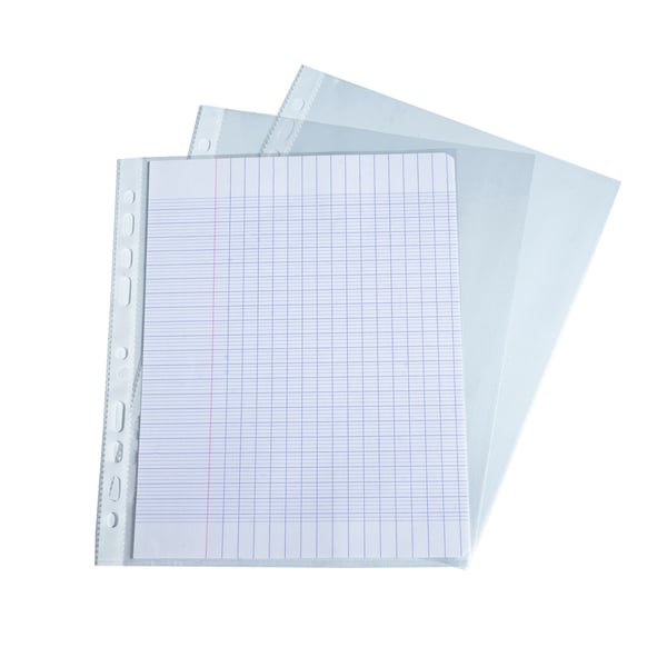 Exacompta 10x Pk 10 perforerede lommer, PP, 17x22cm, 0,05mm - Krystal 5120E