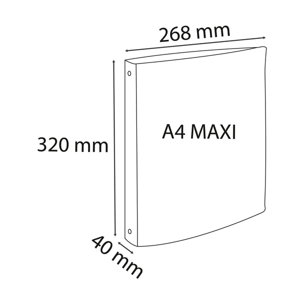 Exacompta 10x Chromaline ringbind (4x30mm ringe) A4 maxi - assorterede farver 51359E